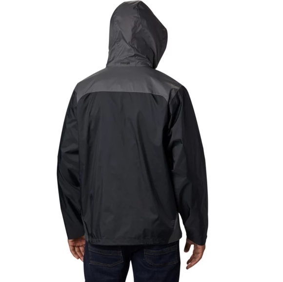 Columbia Men's Glennaker Lake Rain Jacket NWT Black Grill Grey Small Hoodie - Picture 2 of 11